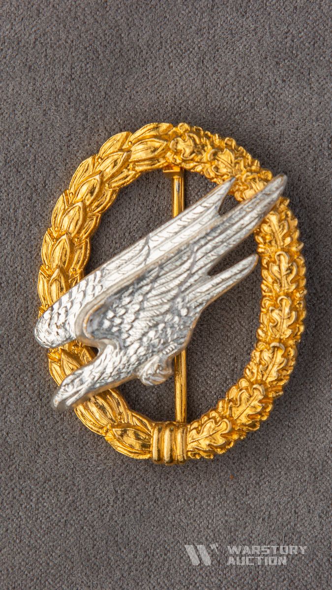 Знак Парашютиста Люфтваффе Третий рейх, образца 1957 г. выдавался ветеранам.