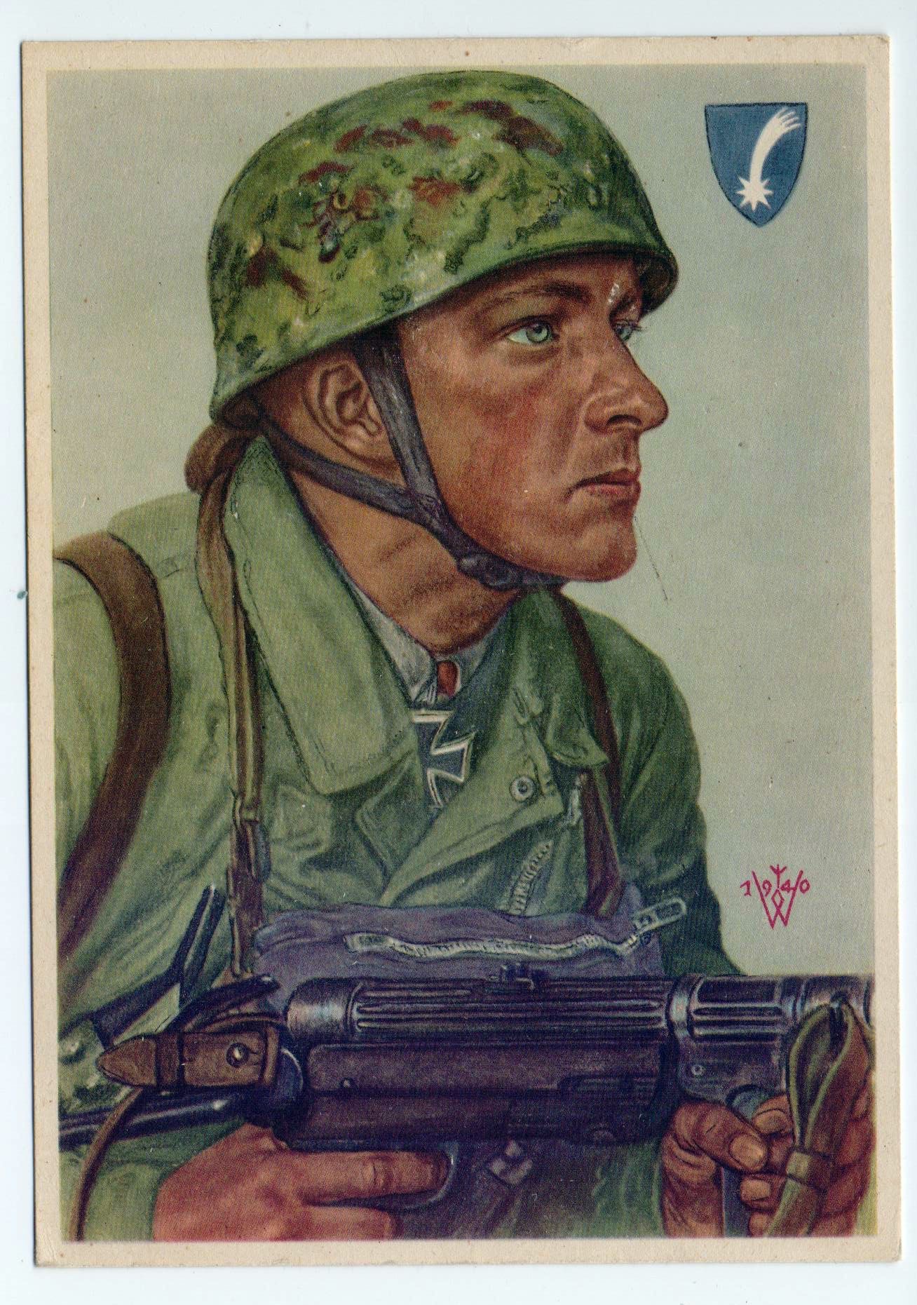Парашютист-десантник фельдфебель Арпке, 1940 год.