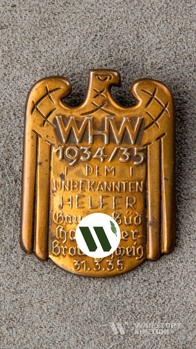 Знак WHW 1934/35 Unbekannten Helfer