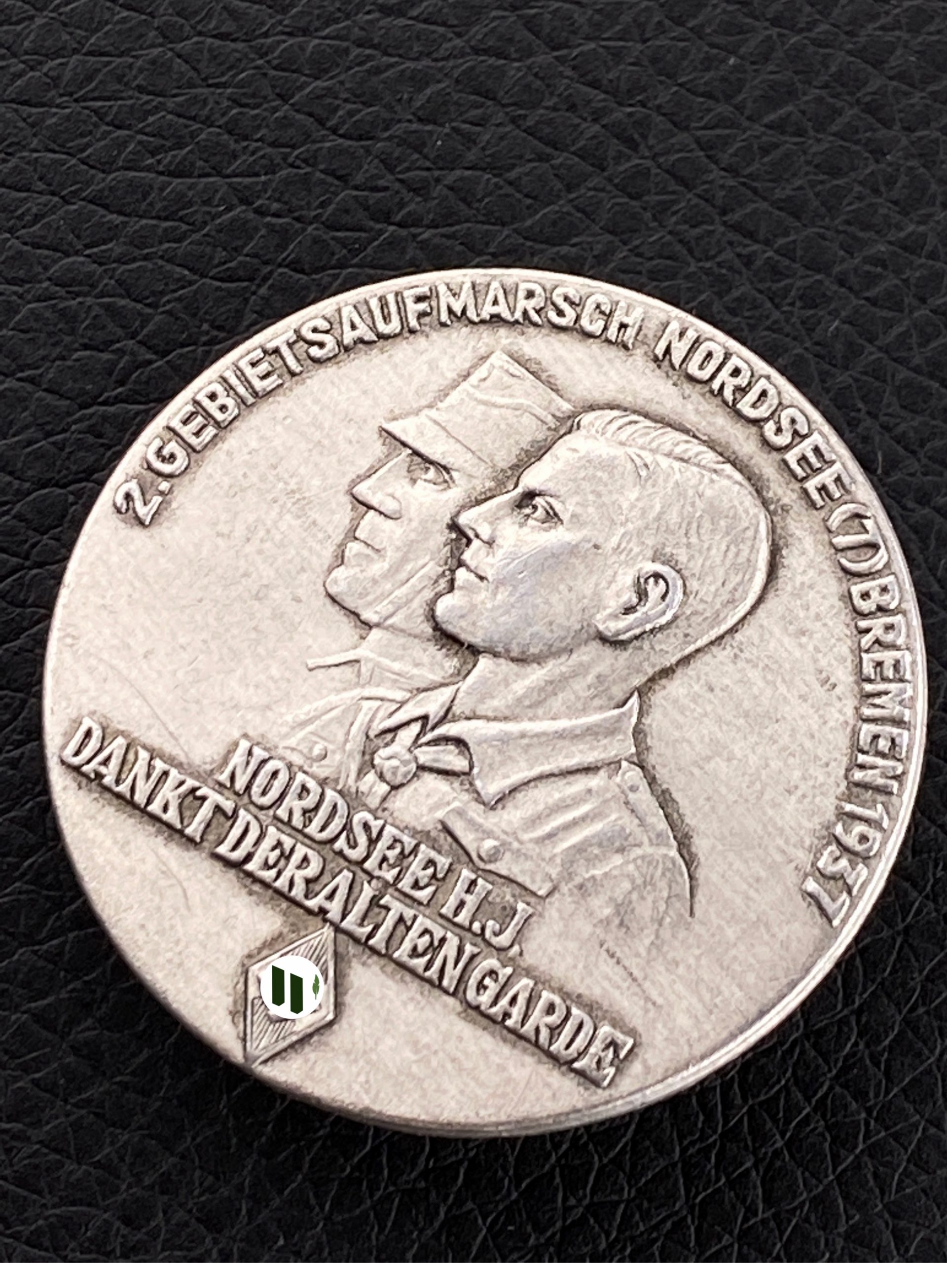 Значок, посвященный маршу Гитлерюгенд в Бремене 1937 г.