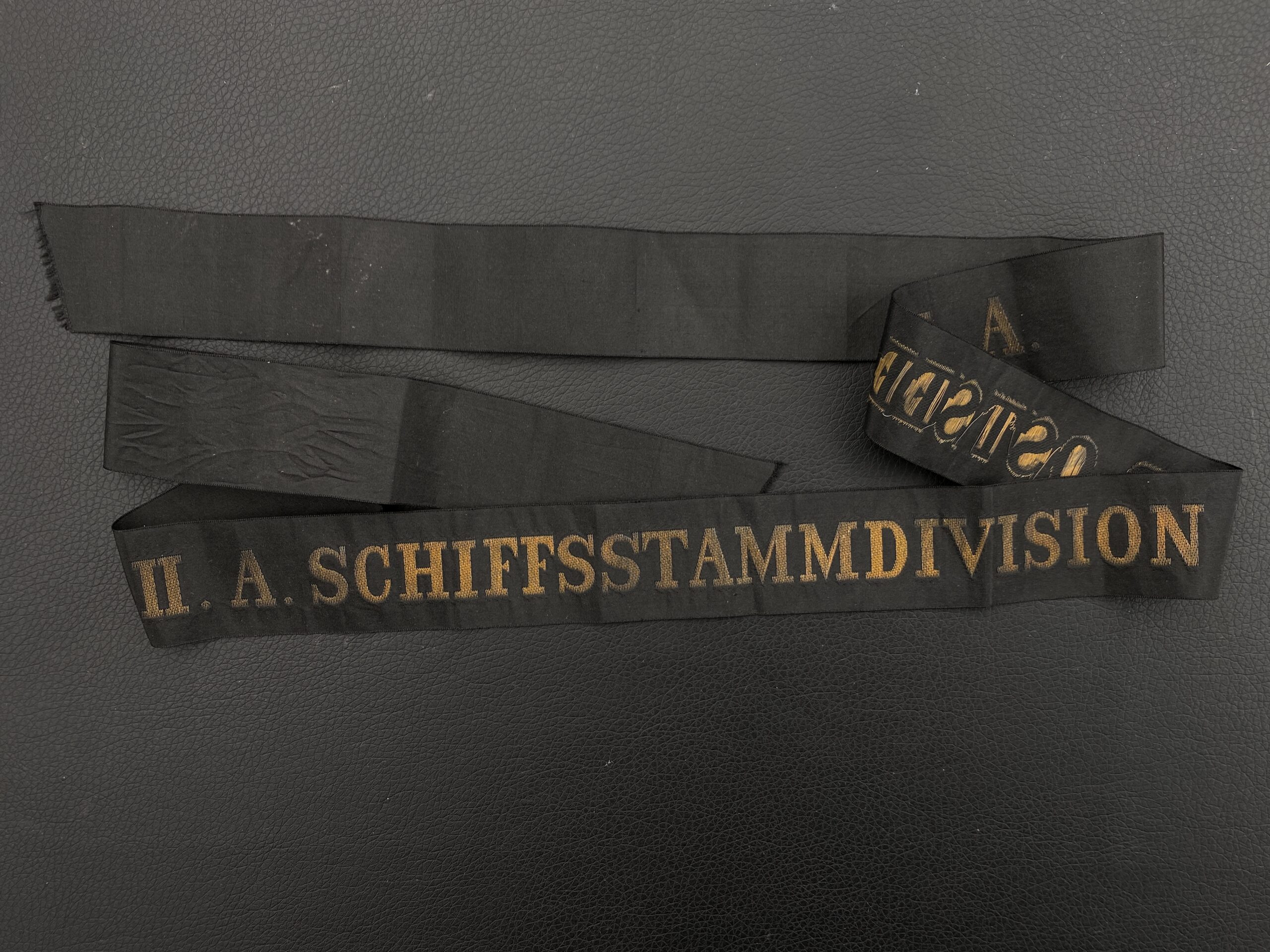 Лента на бескозырку Кайзермарине “II.A. Schiffsstammdivision der Ostsee. II.A.”