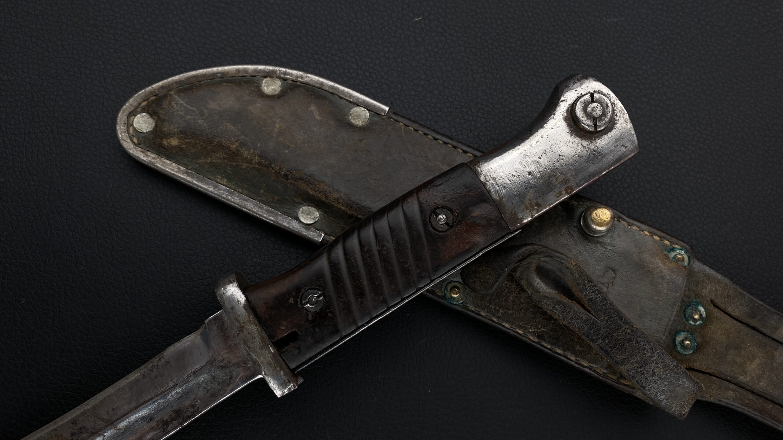Нож окопный – переделка из немецкого штык-ножа k98, 41 год