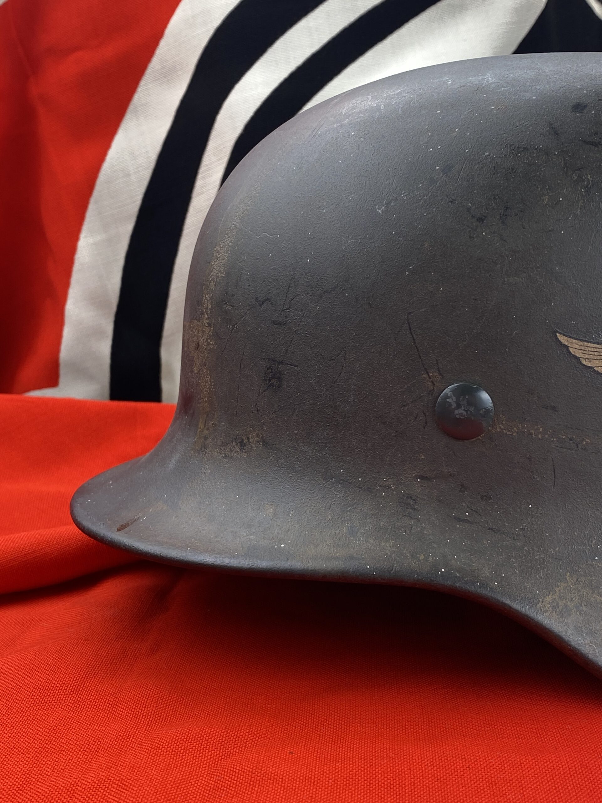 WARSTORY AUCTION - Оригинальная каска m35 Luftwaffe