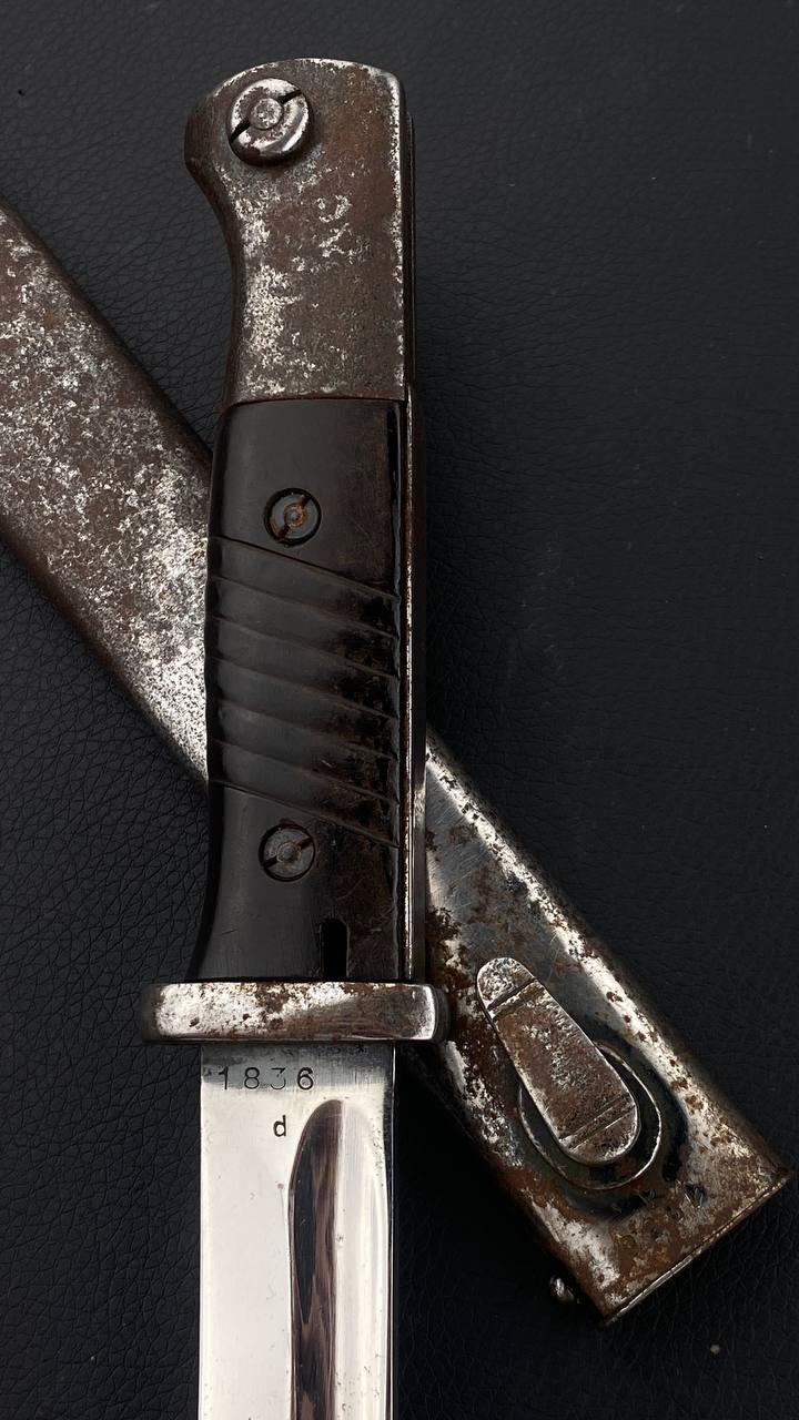 Штык образца 1884/98 года к винтовке системы Маузера парные номера 1836