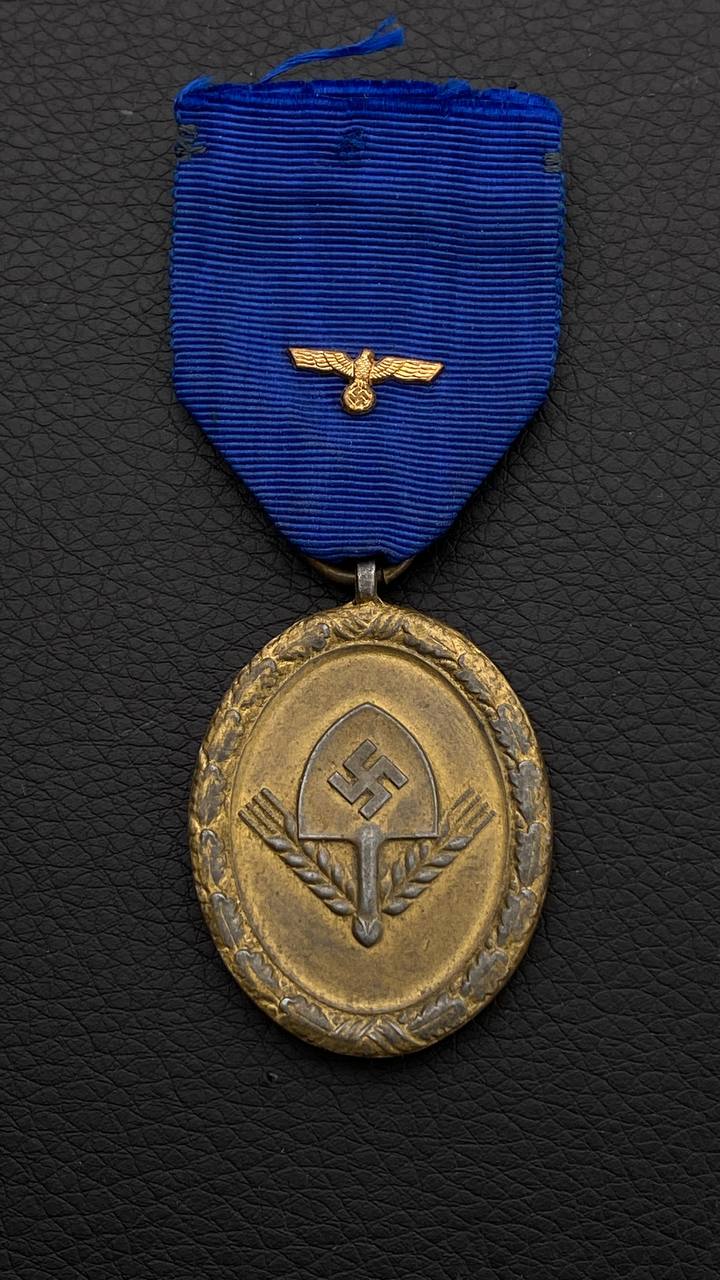 Медаль за 25 лет выслуги в РАД для мужчин. Цинк.