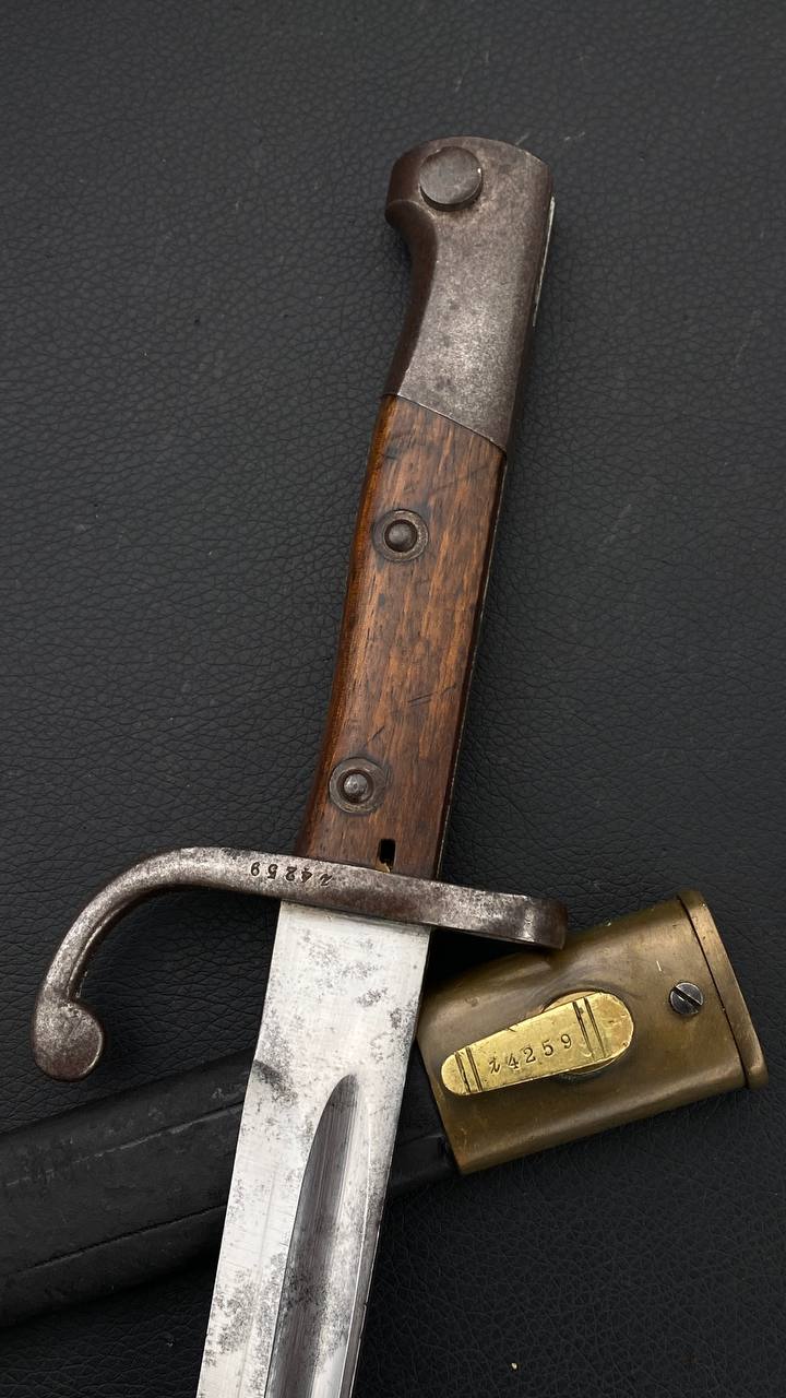 Штык обр 1892г для винтовки системы Маузер , изготовлен в Германии для Бразилии