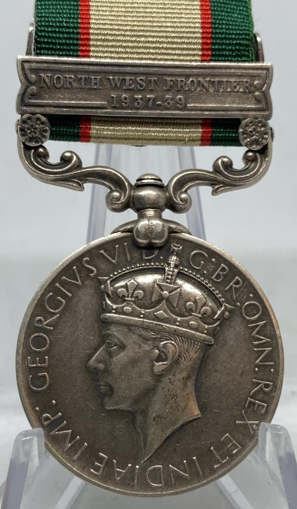 Медаль За службу в Индии 1936 NWF 1936-1937. Серебро. Англия. Великобритания.