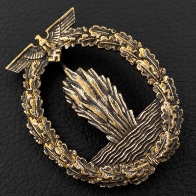  Нагрудный военный знак для экипажей минных тральщиков [Petz & Lorenz] Бунтметалл. Ранний тип. От Алексея С.