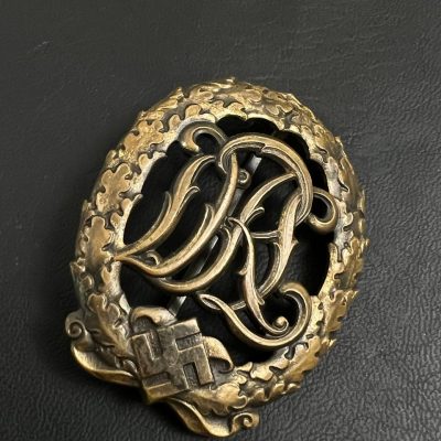  Немецкий имперский знак отличия за физическую подготовку "DRL" образца 1937 года в бронзе. [Неустановленный производитель] От Алексея С.