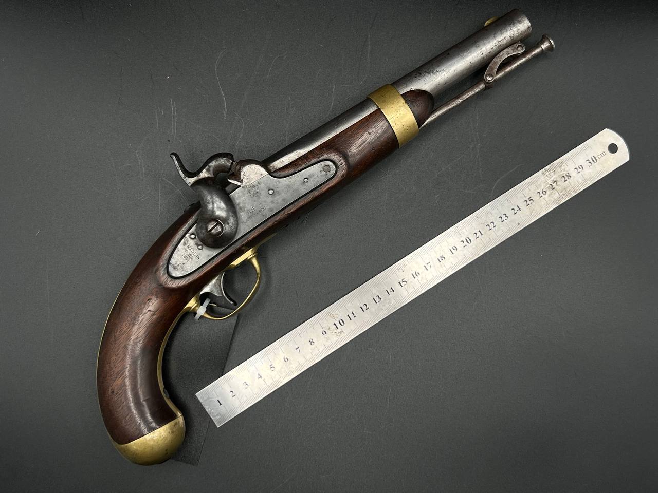 Пистолет США, модель 1842 года, капсюльный, производства Aston and Company, датирован 1851 годом.