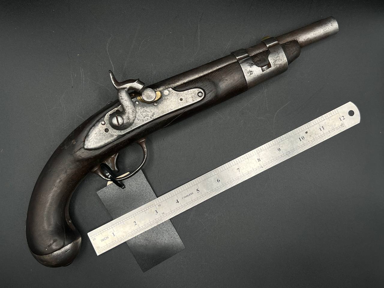 Пистолет США, модель 1816, кремнёвый производства Simeon North, переделанный под капсюльный.