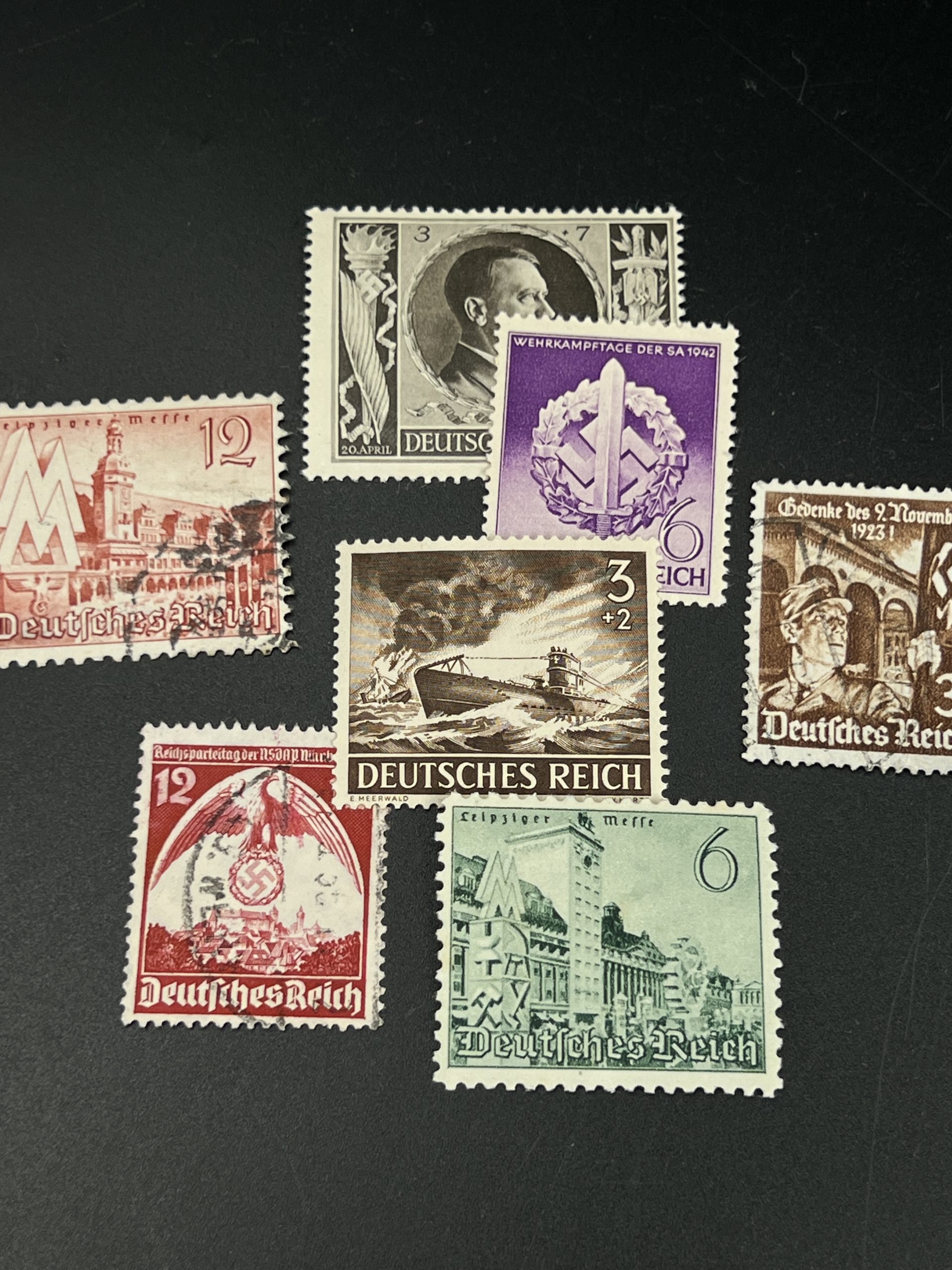 Набор марок. Германия, Подлодка, SA,  3-й рейх(30-40е гг. XX в.). От Алексея С.