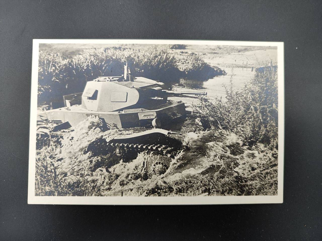 Фотоотрытка с танком Вермахта.