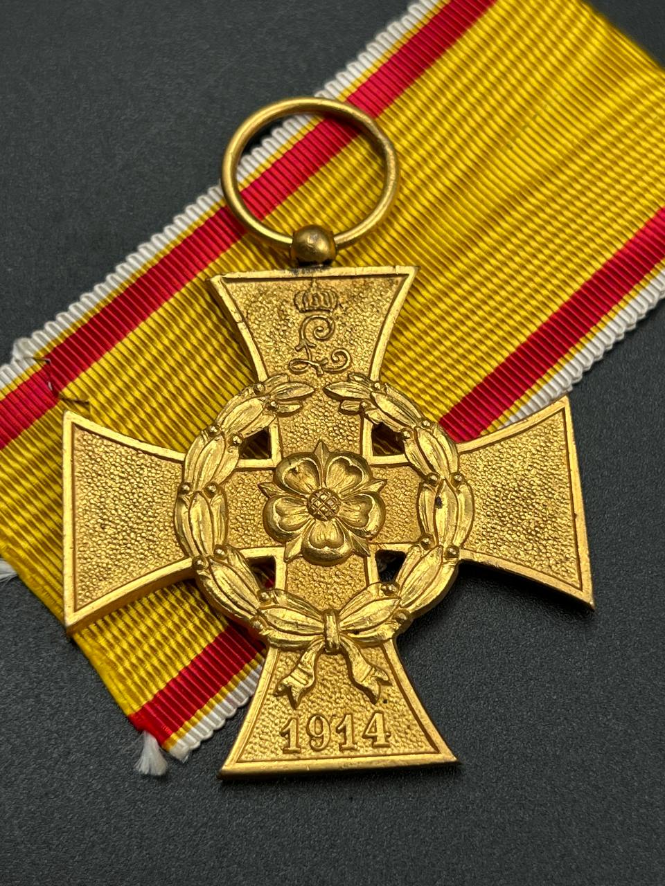 Крест (медаль) «За военные заслуги» на ленте,для комбатанта, Княжества Липпе-Детмольд, 1914 год.