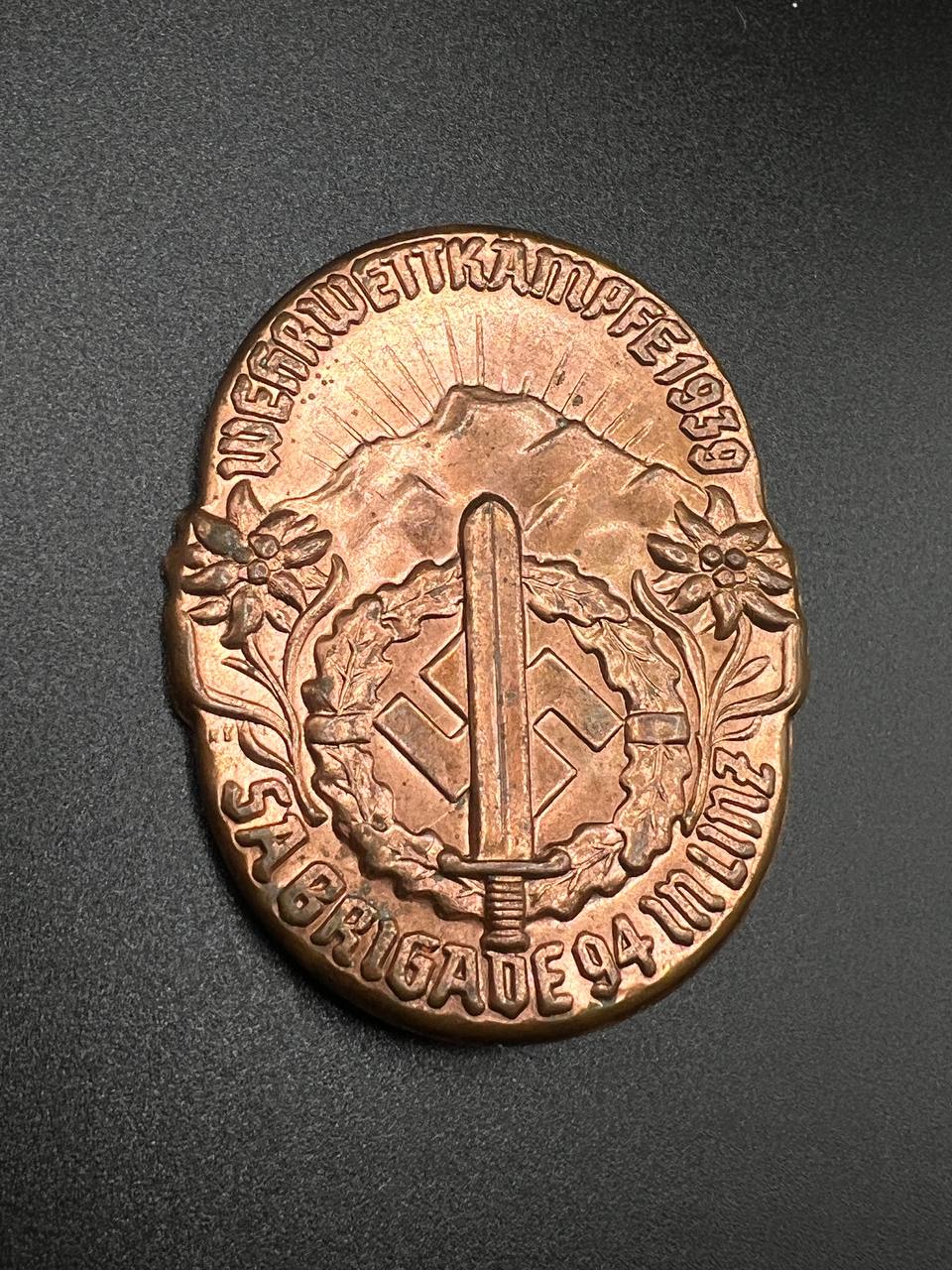 Знак соревнований 94-й бригады SA в Линце 1939 Знак соревнований 94-й бригады SA в Линце 1939