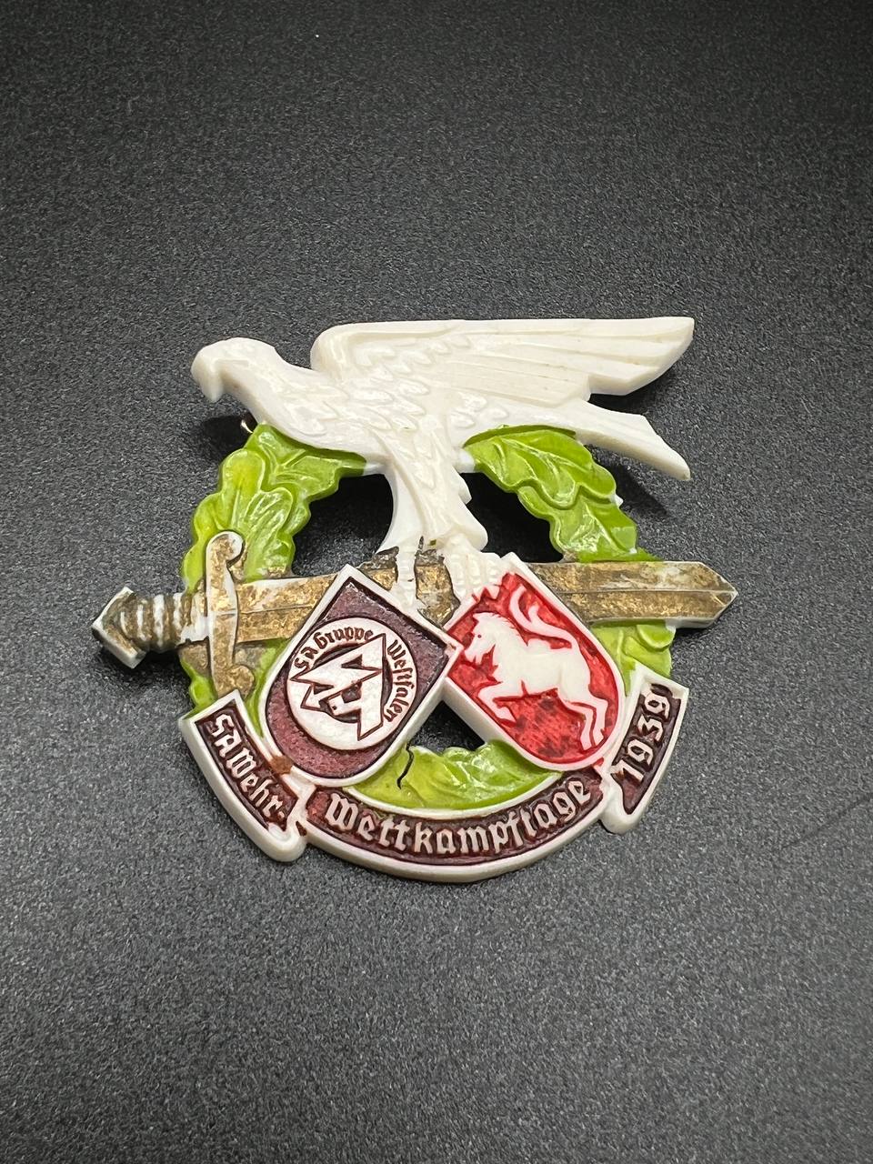  Знак соревнований СА группы «Вестфалия» 1939 Wächtler & Lange, Mittweida, RZM M1/67 