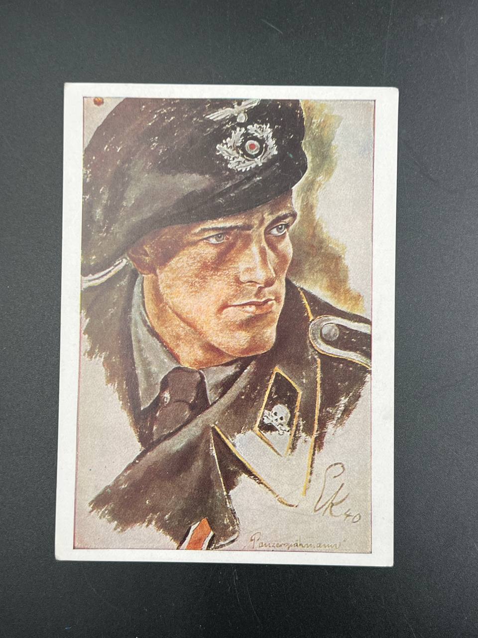 Открытка с танкистом.