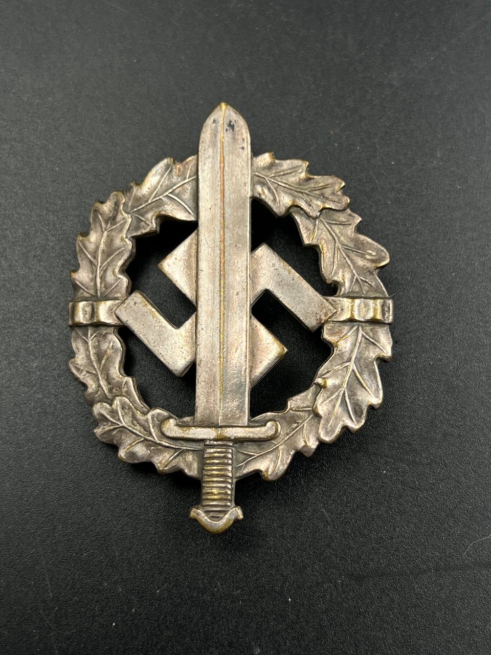  Спортивный знак подразделений SA образца 1933 года в серебре. [BONNER KUNSTABZ] Номерной - 29012.  Спортивный знак подразделений SA образца 1933 года в серебре. [BONNER KUNSTABZ] Номерной - 29012. 