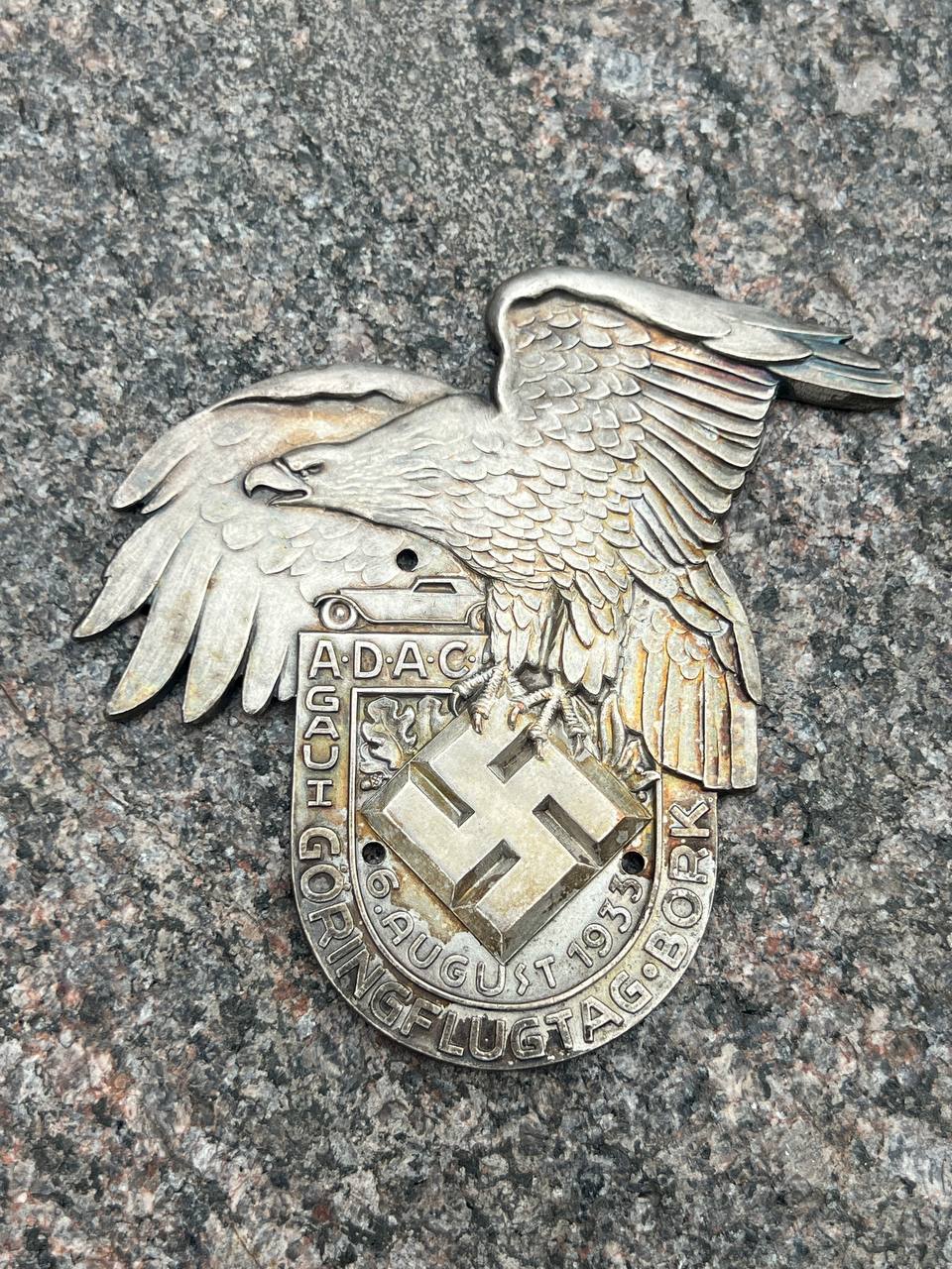 Памятная Плакетка, Германия, лётный день ADAC в Борке, август 1933г. — Rob. Neff Berlin W57. От Алексея С.