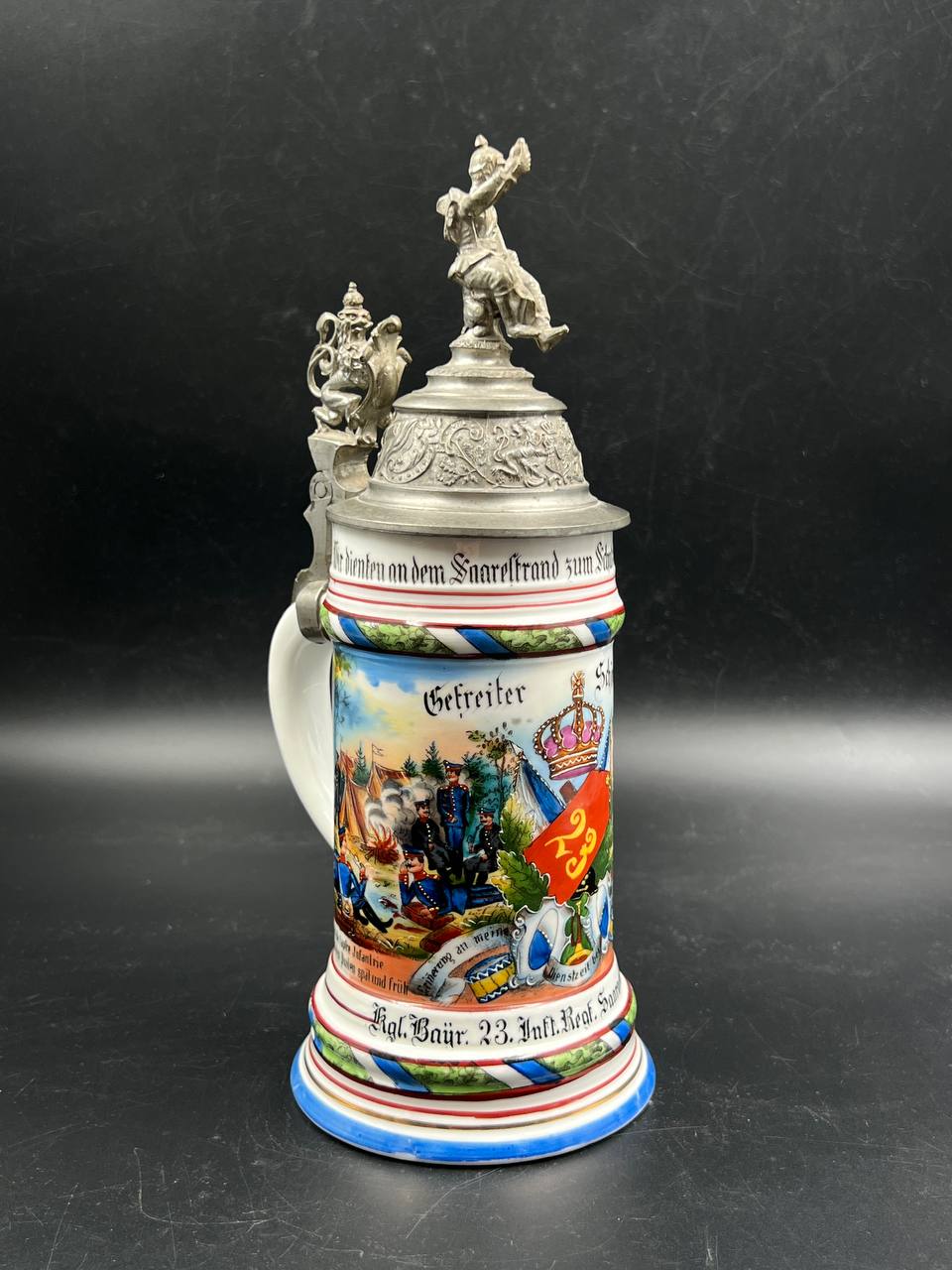 Пивная кружка Kgl. Bayr. 23 Inf. Regt., Saargemünd, 1902–1904, Бавария. От Алексея С.