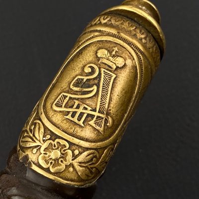  Шашка драгунская офицерская обр. 1881/1909 гг. Российская империя [Оружейная фабрика Златоустъ] Вензель Александра III От Алексея С.
