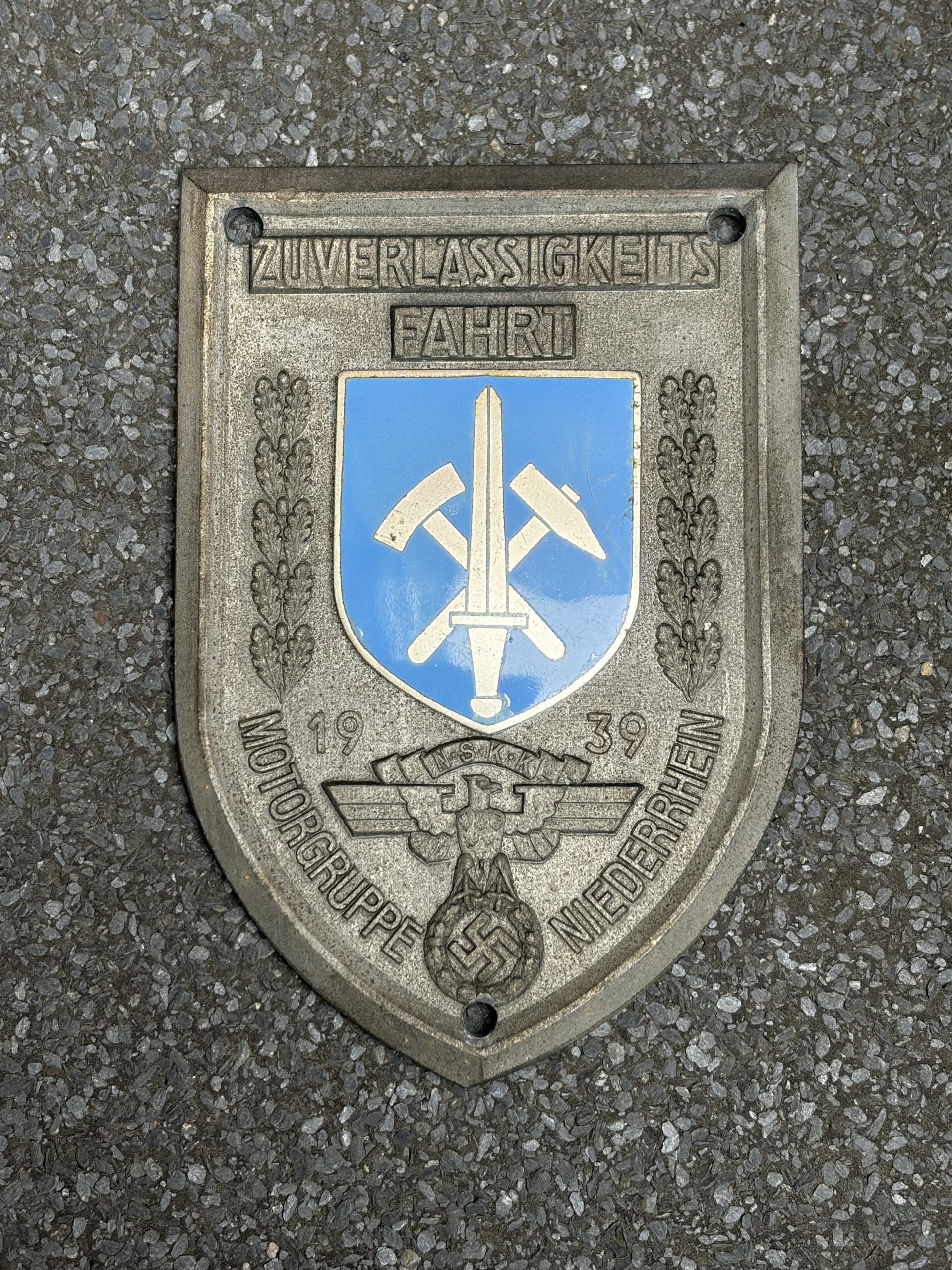  N.S.K.K.- [Adam Donné, Elberfeld] Автопробег на надёжность (Zuverlässigkeitsfahrt). Моторизованная группа «Нижний Рейн» (Motorgruppe Niederrhein). 1939 г. Памятная плакетка  N.S.K.K.- [Adam Donné, Elberfeld] Автопробег на надёжность (Zuverlässigkeitsfahrt). Моторизованная группа «Нижний Рейн» (Motorgruppe Niederrhein). 1939 г. Памятная плакетка От Алексея С.