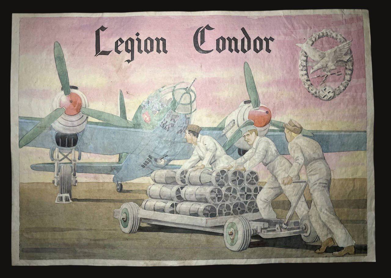 Плакат Люфтваффе Легион Кондор (Legion Condor). Война в Испании
1936 г.