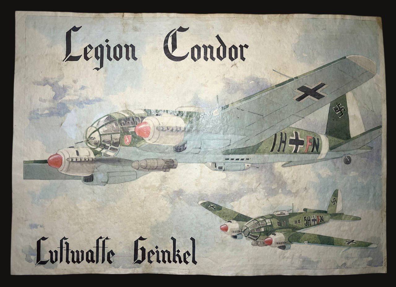 Плакат Люфтваффе Легион Кондор (Legion Condor). Война в Испании
1936 г.